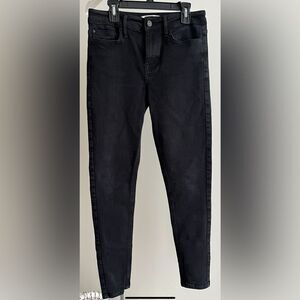 Reiss Denim Lux Mid Rise Skinny Jeans, Washed Black, Size 27, NWT